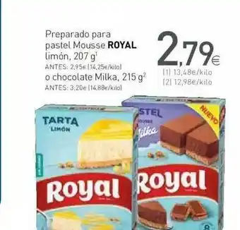 Condis Royal Preparado Para Pastel Mousse Limón O Chocolate Milka oferta