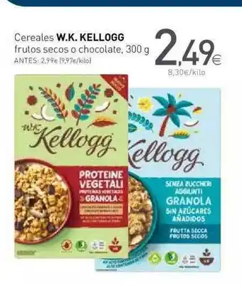 Condis W.k. Kellogg Cereales Frutos Secos O Chocolate 300g oferta