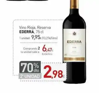 Condis Ederra Vino Rioja Reserva 75cl oferta
