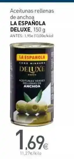 Condis La Española Deluxe Aceitunas Rellenas De Anchoa 150g oferta