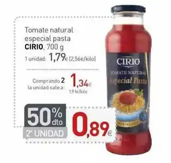 Condis Cirio Tomate Natural Especial Pasta 700g oferta