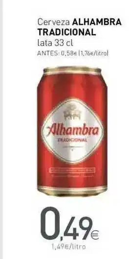 Condis Alhambra Tradicional Cerveza 33cl oferta