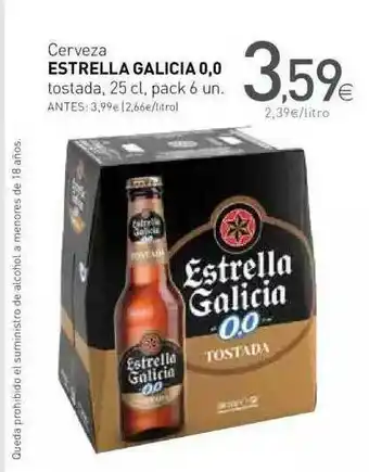 Condis Estrella Galicia 0.0 Cerveza 25cl oferta
