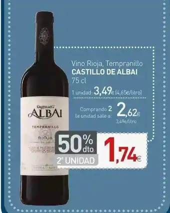 Condis Castillo De Albai Vino Rioja Tempranillo75cl oferta