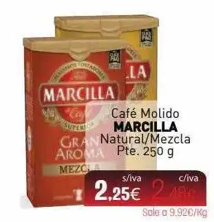 Cuevas Cash Café Molido Marcilla Natural Mezcla oferta