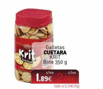 Cuevas Cash Galletas Cuetara Krit oferta