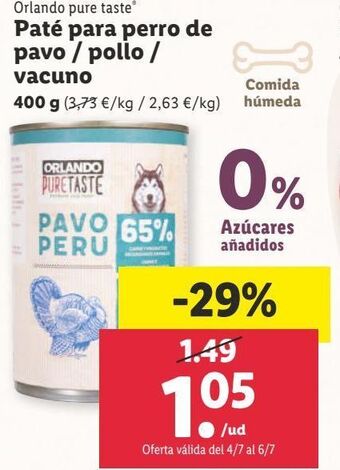 Lidl Comida para perros orlando oferta