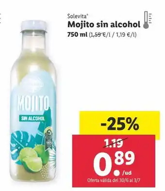 Lidl Mojito sin alcohol oferta