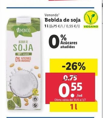 Lidl Bebida de soja oferta