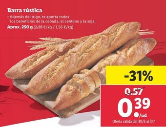 Lidl Barra rústica oferta