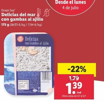 Lidl Delicias del mar con gambas al ajillo ocean sea oferta