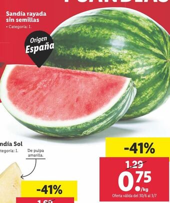Lidl Sandía oferta