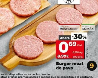 La Plaza de DIA Hamburguesas de pavo oferta