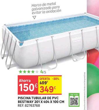 Leroy Merlin Piscina Tubular De Pvc Bestway 201 X 404 X 100 Cm oferta