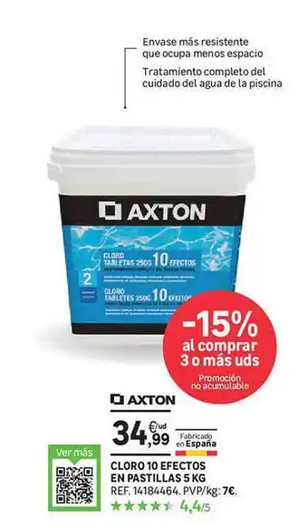 Leroy Merlin Axton Cloro 10 Efectos En Pastillas 5 Kg oferta
