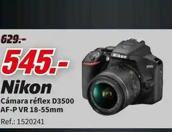 MediaMarkt Nikon Cámara Réflex D3500 Af-p Vr 18-55mm oferta