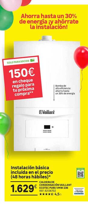 Leroy Merlin Caldera De Condensación Vaillant Ecotec Pure Vmw 236 oferta