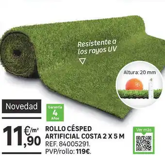 Leroy Merlin Rollo Césped Artificial Costa 2 X 5 M oferta