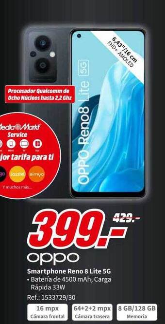 MediaMarkt Oppo Smartphone Reno 8 Lite 5g oferta