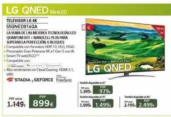 Tiendas Electrón Televisor Lg 4k 55qned816qa oferta