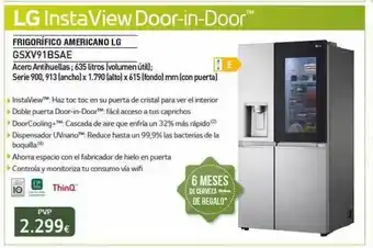 Tiendas Electrón Frigorífico Americano Lg Gsxv91bsae oferta