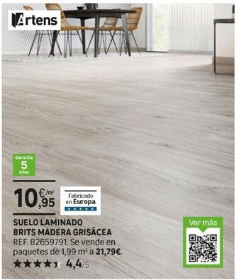 Leroy Merlin Suelo laminado brits madera grisácea oferta
