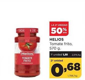 Alimerka La 2a Unidad 50% Dto Helios Tomate Frito oferta