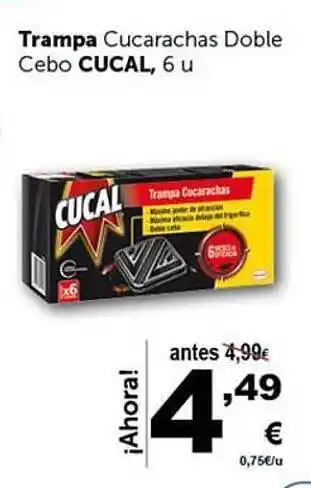 Masymas Trampa Cucarachas Doble Cebo Cucal oferta