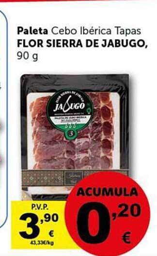 Masymas Paleta Cebo Ibérica Tapas Flor Sierra De Jabugo oferta