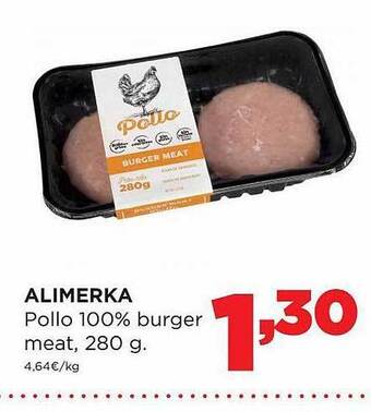Alimerka Alimerka Pollo 100% Burger Meat oferta