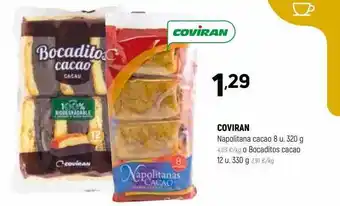 Coviran Coviran Napolitana Cacao O Bocaditos Cacao oferta