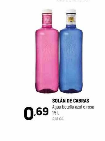 Coviran Solán De Cabras Agua Botella Azul O Rosa oferta