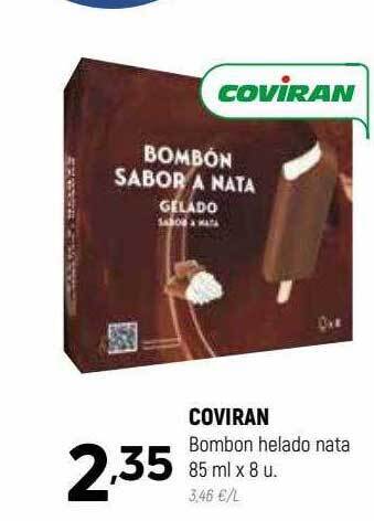 Coviran Coviran Bombon Helado Nata oferta
