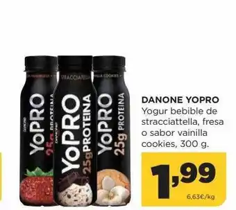 Alimerka Danone Yopro Yogur Bebible De Stracciatella Fresa O Sabor Vainilla Cookies oferta