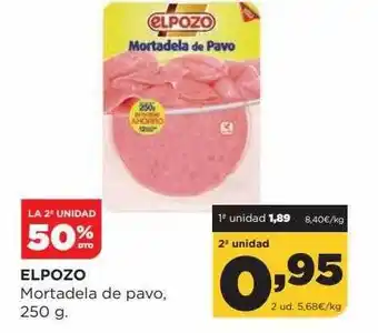 Alimerka La 2a Unidad 50% Dto Elpzo Mortadela De Pavo oferta