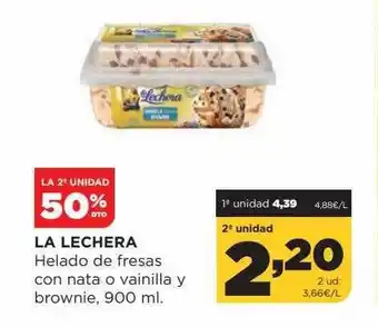 Alimerka La Lechra Helado De Fresas Con Nata O Vainilla Brownie oferta