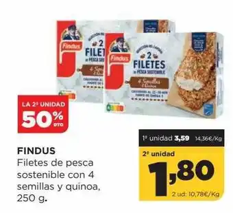 Alimerka La 2a Unidad 50% Dto Findus Filets De Pesca Sostenible Con 4 Semillas Y Quinoa oferta