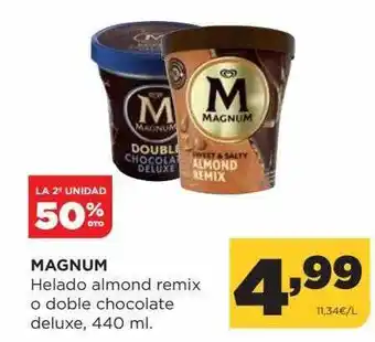 Alimerka La 2a Unidad 50% Dto Magnum Helado Almond Remix O Doble Chocolate Deluxe oferta
