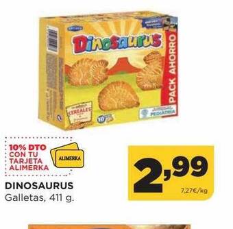 Alimerka Dinosaurus Galletas oferta
