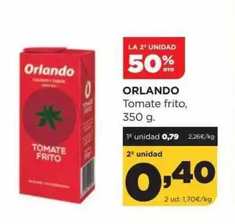 Alimerka La 2a Unidad 50% Dto Orlando Tomate Frito oferta