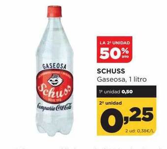 Alimerka La 2a Unidad 50% Dto Schuss Gaseosa oferta