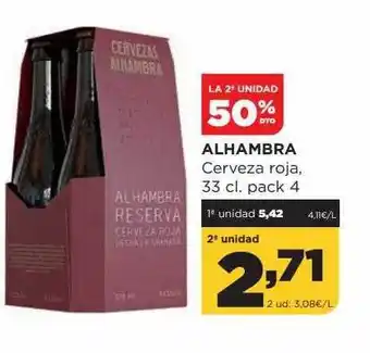 Alimerka La 2a Unidad 50% Dto Alhambra Cerveza Roja oferta
