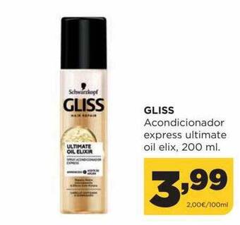 Alimerka Gliss Acondicionador Express Ultimate Oil Elix oferta