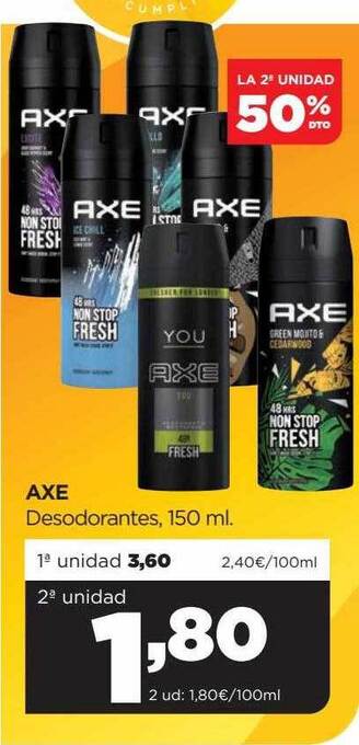 Alimerka La 2a Unidad 50% Dto Axe Desodorantes oferta
