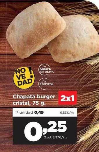 Alimerka Chapata Burger Cristal oferta