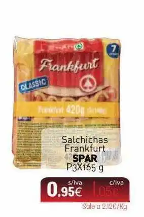 Cuevas Cash Salchichas Frankfrut Spar oferta