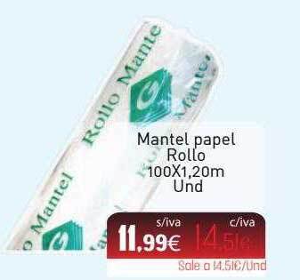 Cuevas Cash Mantel Papel Rollo oferta