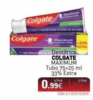 Cuevas Cash Dentífrico Colgate Maximum oferta