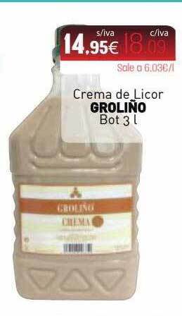 Cuevas Cash Crema De Licor Groliño oferta