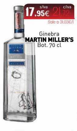 Cuevas Cash Ginebra Martin Miller's oferta